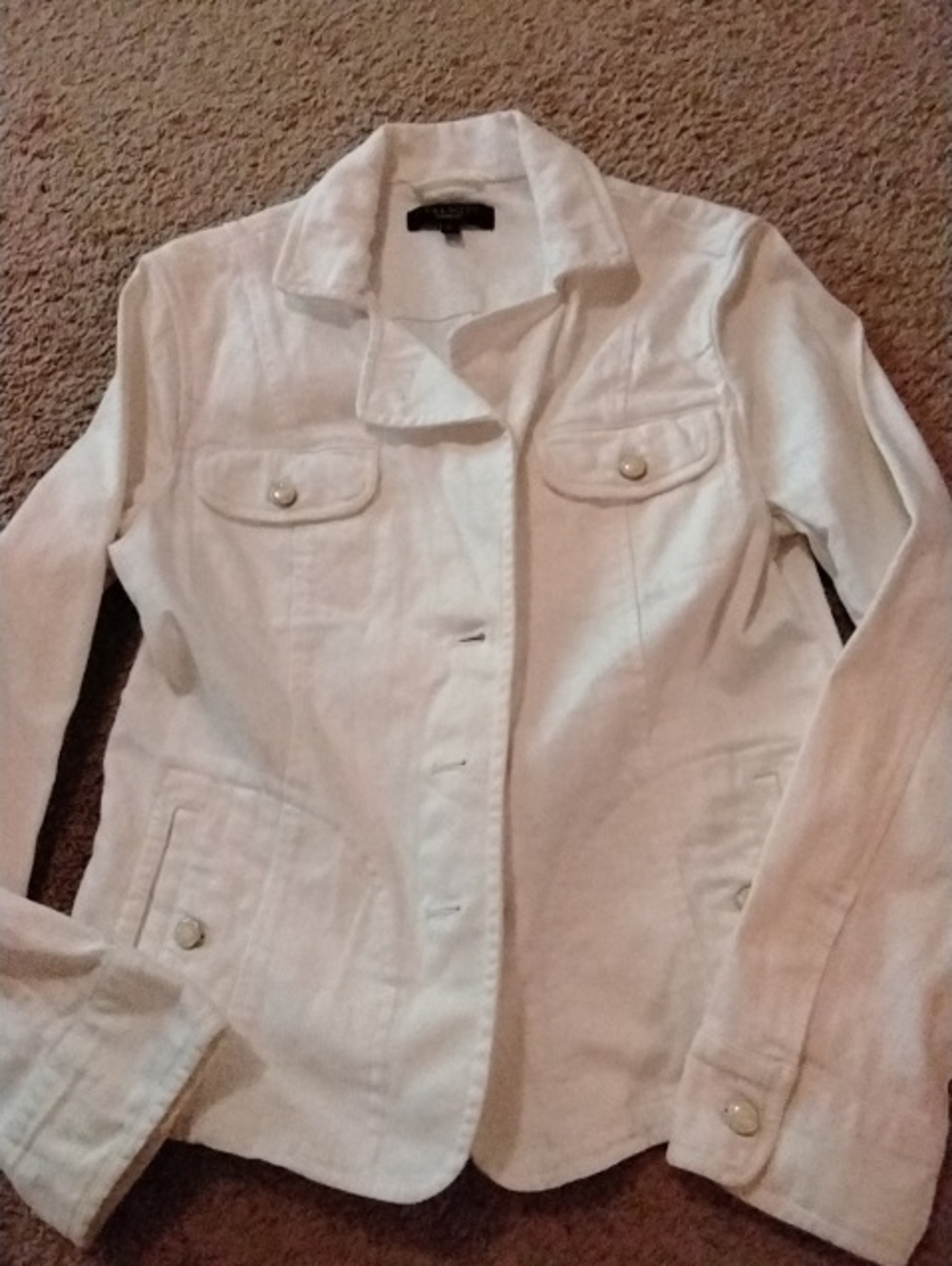 Talbot's Women’s White Button-Front Jacket Size 10
